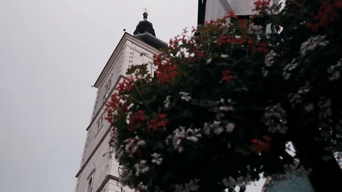 Low angle view of St Mark's Church Stock Footage 94543932