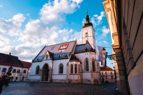 Low angle view of St. Mark's Church Stock Photos