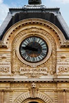Low angle view of a station, Paris Orleans Station Clock, Paris, France Photos