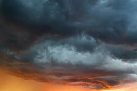 Low Angle View Of Storm Clouds In Sky Stock Photos