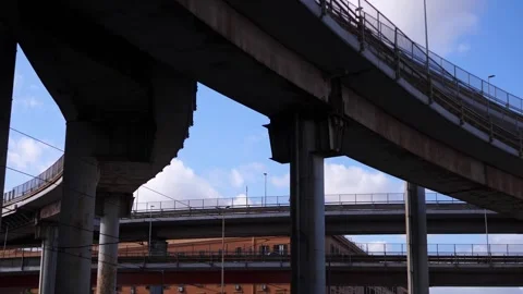 Low angle view of Tangenziale Est in Rome Stock Footage 320257401