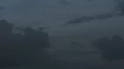 Low angle view time lapse of changeable autumn weather with sun, cloud, rain Stock Footage 253506919