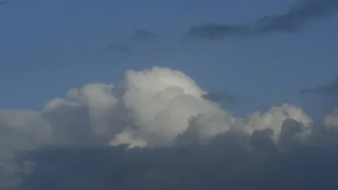 Low angle view time lapse of changeable autumn weather with sun, cloud, rain Stock Footage 253506926