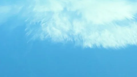 Low Angle View Time Lapse Pure Blue Sky with White Puffy Cloud.  White Clouds an Stock-Footage 303964181