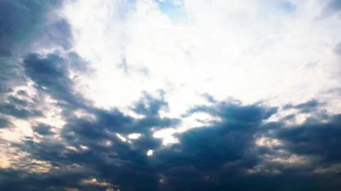 Low angle view TimeLapse of Beautiful sunny blue Stock Footage 244084608