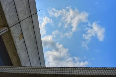 Low angle view from the top of building Stock Photos