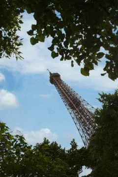 Low angle view of a tower, Eiffel Tower, Paris, France Stock Photos