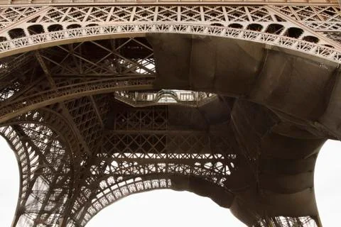Low angle view of a tower, Eiffel Tower, Paris, France Stock Photos