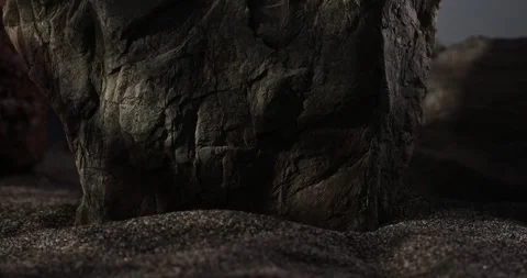Low Angle View of Towering Craggy Rock Formation. Stock Footage 275256984