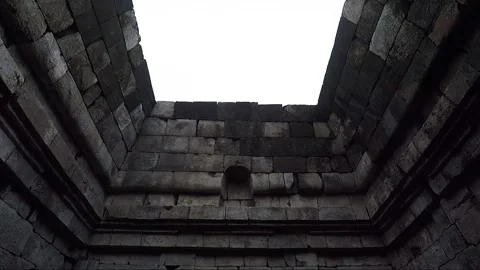 Low Angle View, Walls Inside Main Temple, Lumbung Temple, Java, Indonesia Stock-Footage 306175310