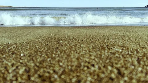 Low angle view of waves rolling in towards camera Stock Footage 169498316