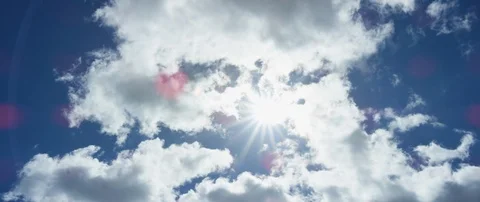 Low angle view of white clouds in the sky on a sunny day Video stock 103406443