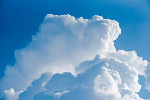 Low angle view of white cumulus 스톡 사진