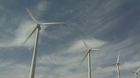 Low Angle View of Wind Turbines 스톡 동영상 19172008