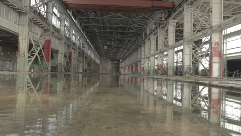 Low Angle water drops falling in abandoned building Stock Footage 252260241