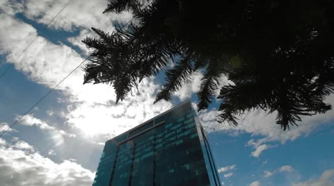 Low Angle to Wide Angle shot of Pacific Rubiales Tower Stock Footage 45237039