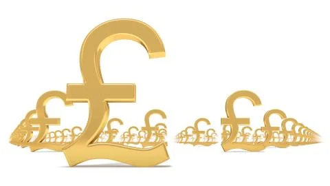 Low angled view of endless Pound Symbol Foto stock