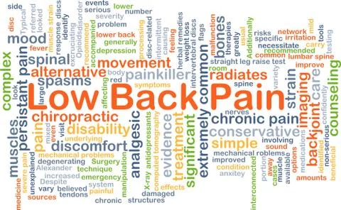Low back pain background concept Stock Illustration