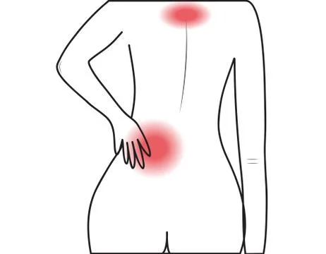 Low back pain Stock Illustration