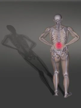 Low back pain illustration Illustrazione stock