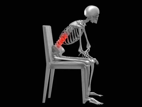 Low back pain illustration Illustrazione stock