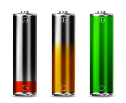 Low batt - charging - full batt Stock Illustration
