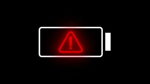 Low battery alert animation video Stock Footage 330525689