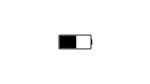 Low Battery Animation with Charging Indicator in Minimalist Style low batte.. Stock Footage 341008316