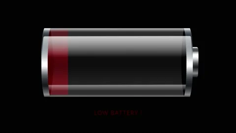 Low battery charge Stock Footage 133529400