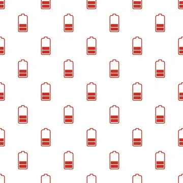 Low battery charge seamless pattern design 스톡 일러스트