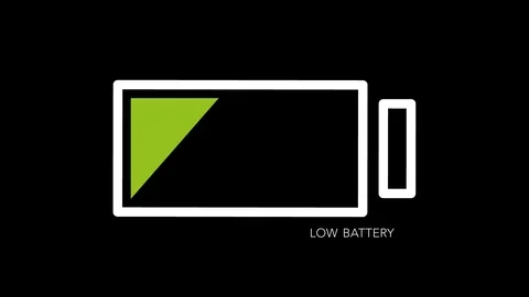 Low Battery in Digital Landscape Stock Footage 98578098
