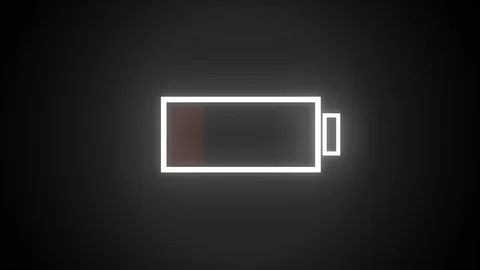 Low Battery in Digital Landscape Version 2 Stock Footage 70566594