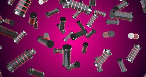 Low Battery falling slow motion - red Stock Footage 236389399