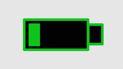 Low battery Green BLK Stock Footage 232672748