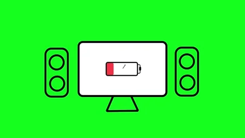 Low battery green screen Stock Footage 293575299