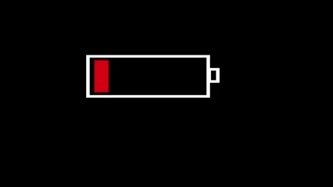 Low battery icon animated video Stock Footage 294924875