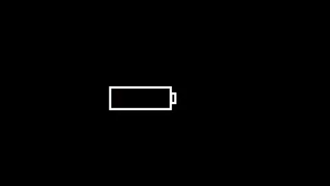 Low battery icon animated video Stock Footage 295031683