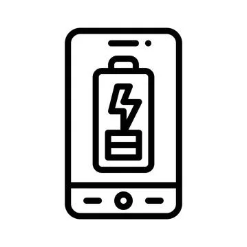 Low Battery icon, Mobile application vector illustration Stock Illustration