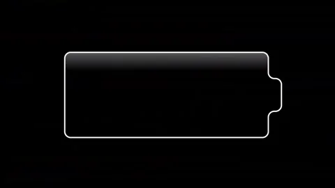 Low Battery Icon, Needs Recharge Stock Footage 305004337