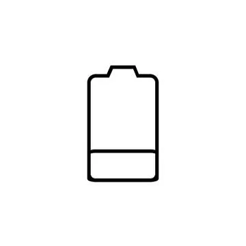 Low battery icon on white background Stock Illustration