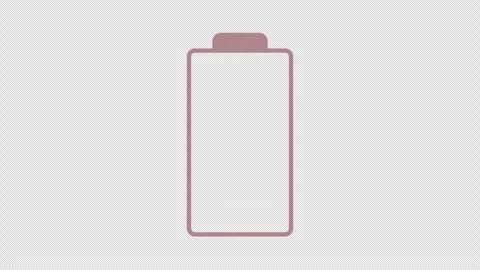 Low Battery Indicator Animation. Alpha Channel. Loop Animation Stock Footage 283243698