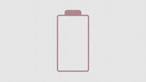 Low Battery Indicator Animation. Alpha Channel. Loop Animation Stock Footage 283243703