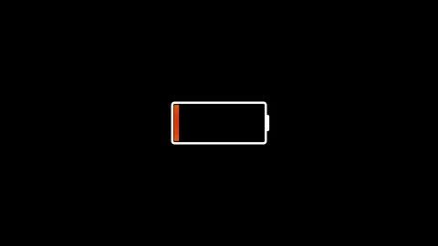 Low Battery Indicator Animation Gradient Color Digital Device Charging Symb.. 스톡 동영상 341008320