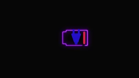 Low Battery Indicator Symbol Stock Footage 332824373