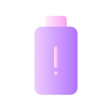 Low battery level flat gradient two-color ui icon 스톡 일러스트