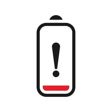Low battery level icon , charging symbol technology. イラスト素材