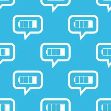 Low battery message pattern Stock Illustration