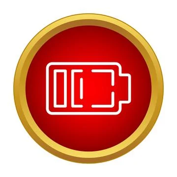 Low battery power level charging icon 스톡 일러스트