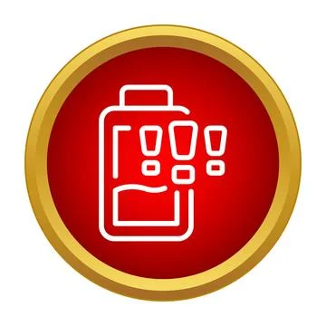 Low battery power warning icon with exclamation marks 스톡 일러스트