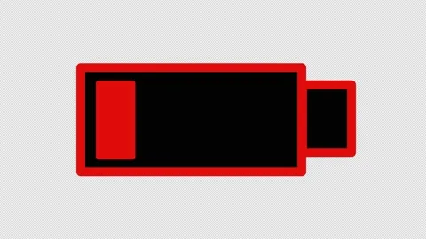 Low battery Red BLK Stock Footage 232670797